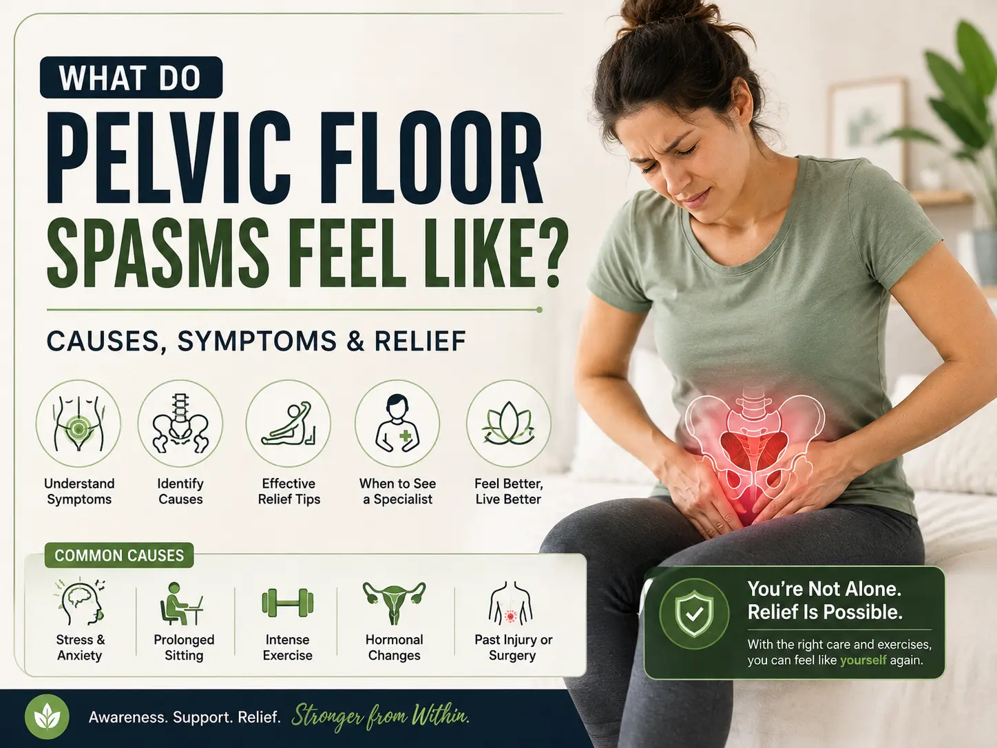 What Do Pelvic Floor Spasms Feel Like? Causes, Symptoms & Relief