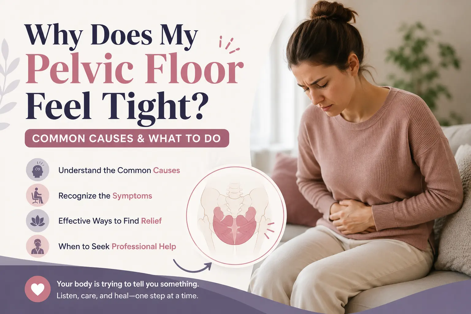 Why Does My Pelvic Floor Feel Tight? Common Causes & What to Do